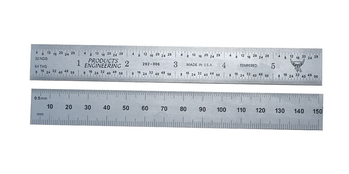 Product image for METRIC & INCH SQUARE ENDED RULES