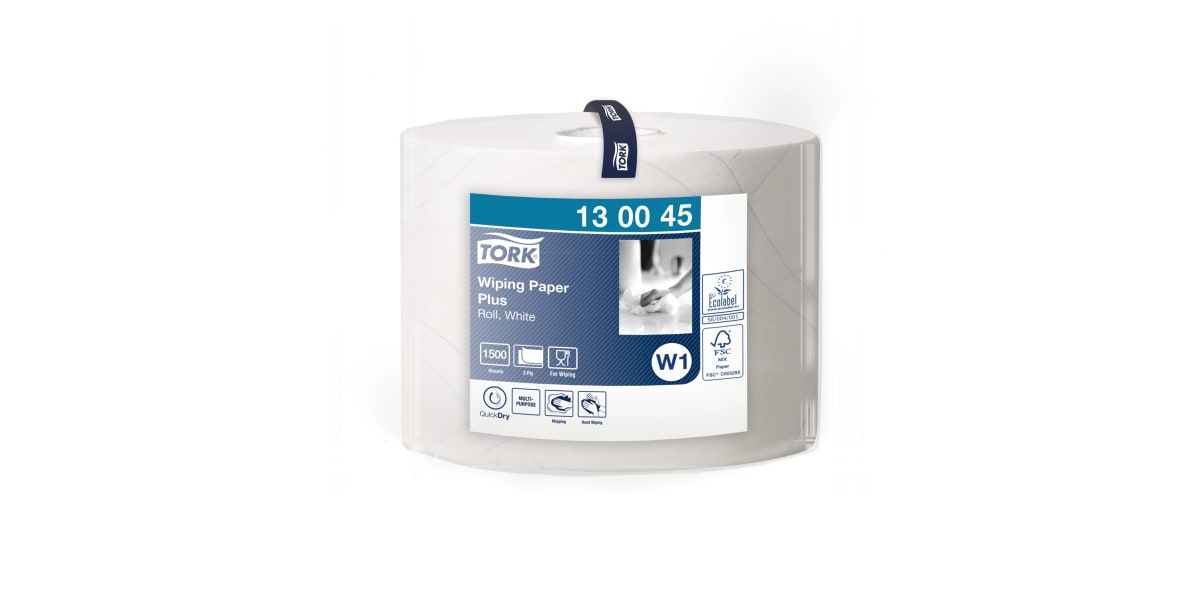 Product image for TORK WIPING PAPER PLUS WHITE 1X510M