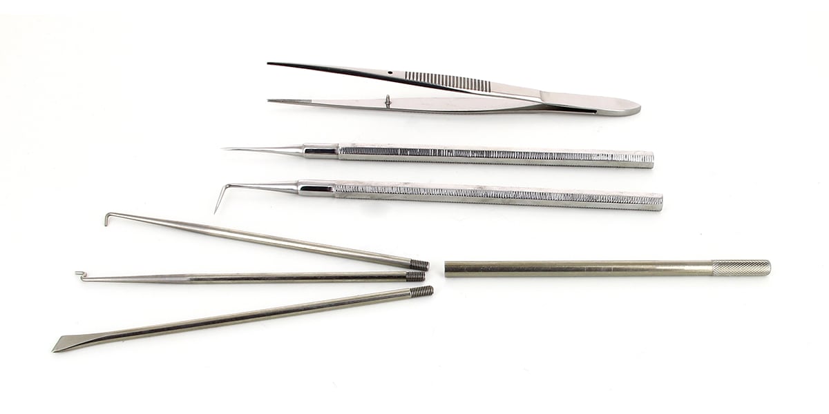 Product image for Kit of 5 probes and 1 tweezers - SS