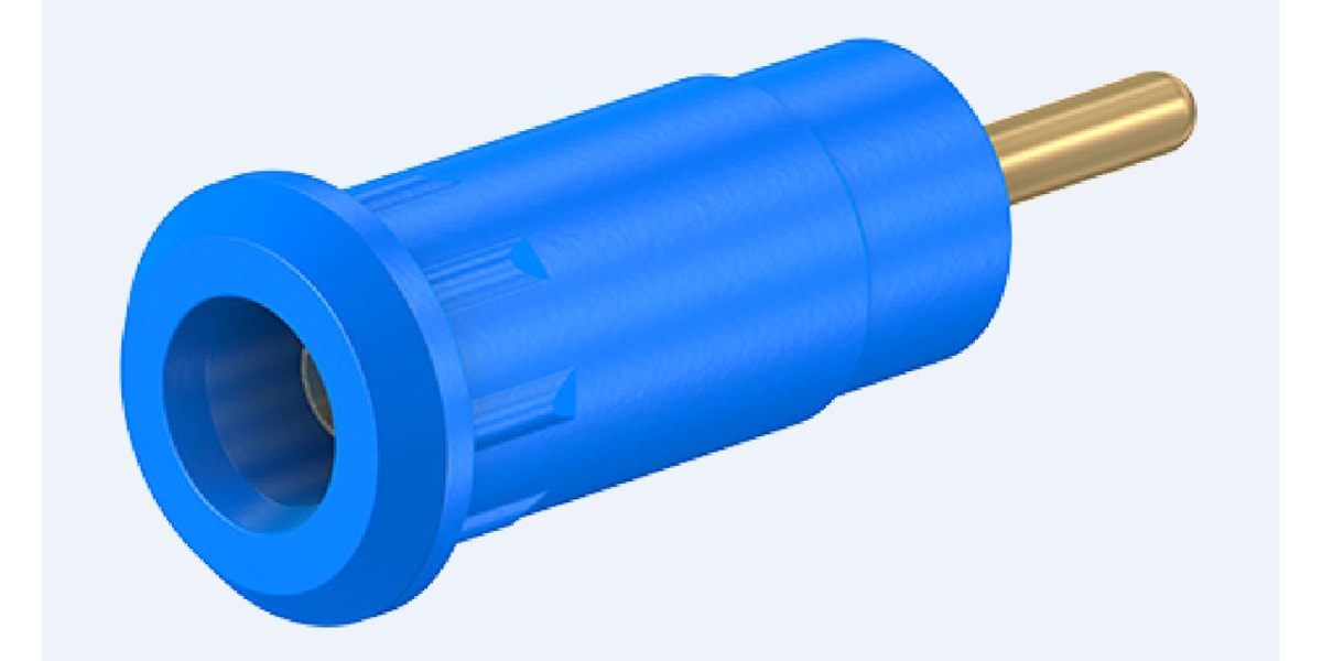 Product image for 2mm press-in socket, blue