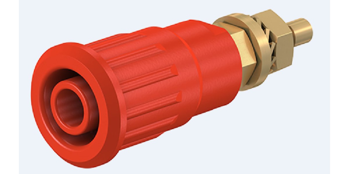 Product image for 4mm press-in socket, red