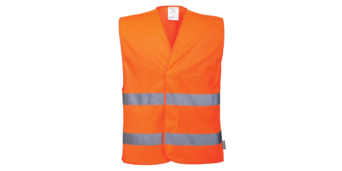 Product image for HI VIS TWO BAND VEST Orange L/XL