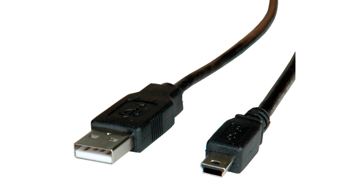 Product image for ROLINE USB 2.0 , A - 5-PIN MINI, M/M, 3M