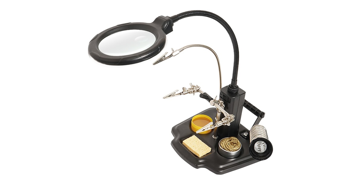 Product image for PCB Helping Hand with LED Magnifier