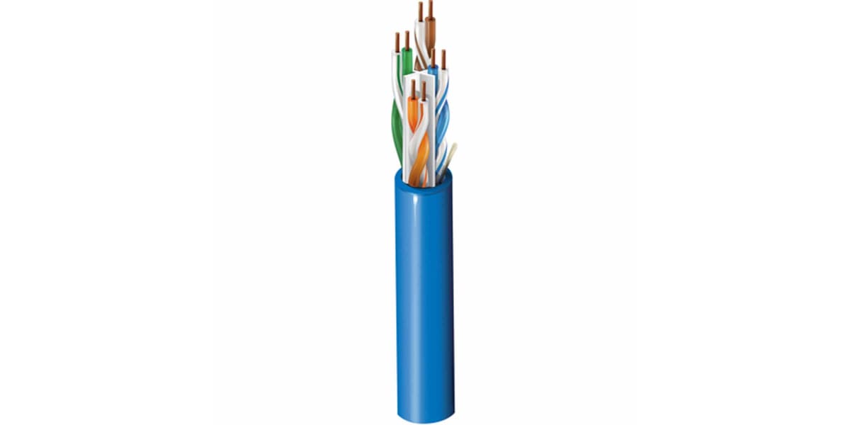 Product image for PVC Cat6 4 pair UTP Datatwist 305m blue