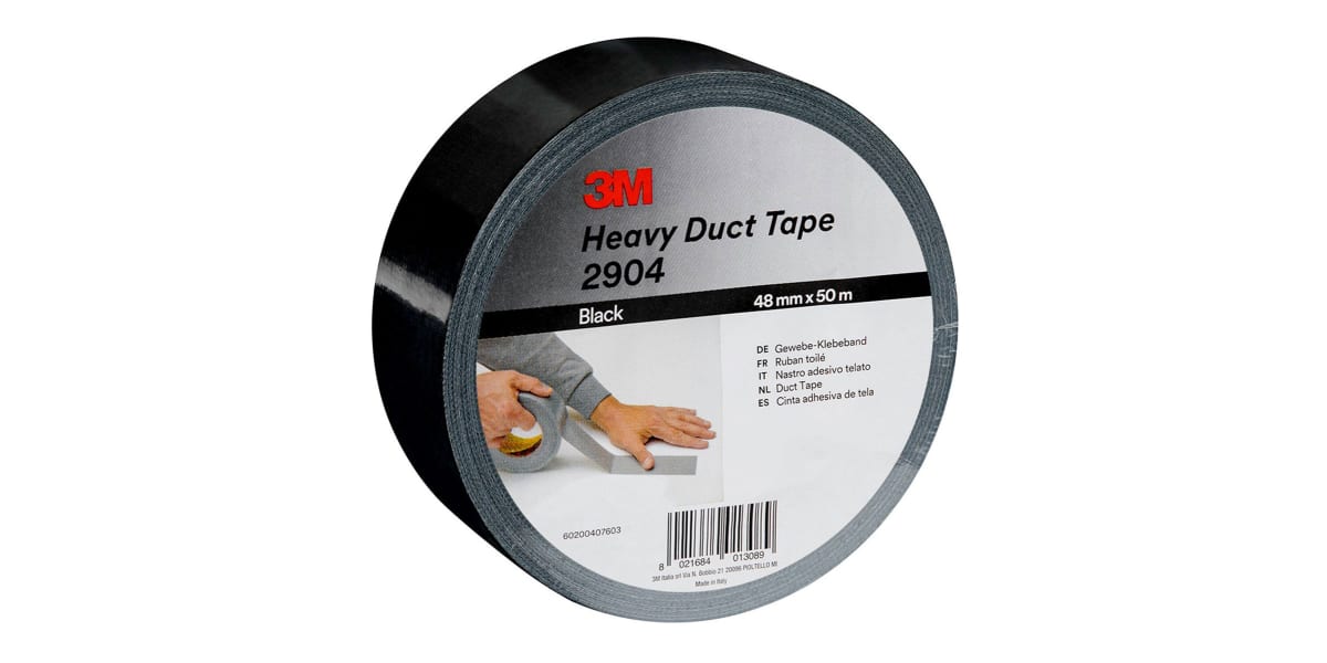 Product image for 3M 2904 Duck tape black 48mm x 50m