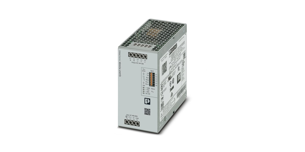 Product image for QUINT4 PSU, 3Phase, 24 Vdc, 20 A, 480 W