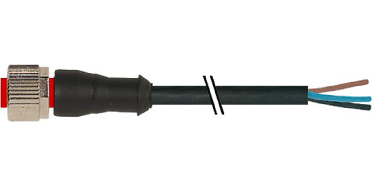 Product image for M12 CONNECTOR FEMALE STRAIGHT 4P 5M