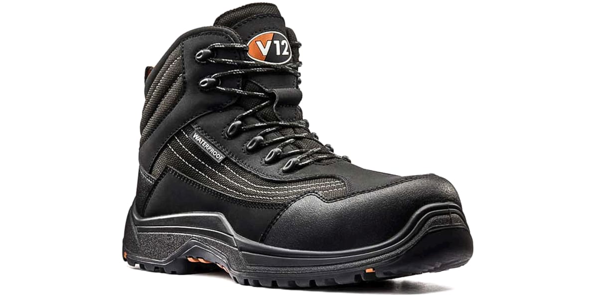 Product image for CAIMAN WATERPROOF SAFETY BOOT BLACK/GRAP