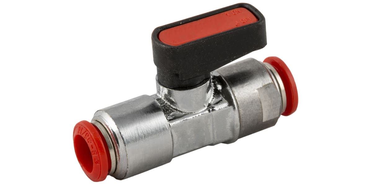 Product image for PUSH IN CONNECTION BALL VALVE 6MM