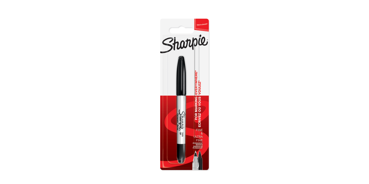 Product image for SHARPIE PERMANENT MARKER BLACK TWIN TIP