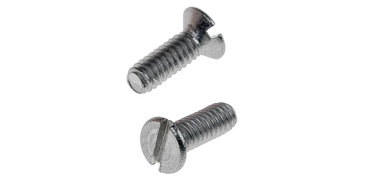 Product image for M1.6x3 A2 ST ST Slot Csk Machine Screw