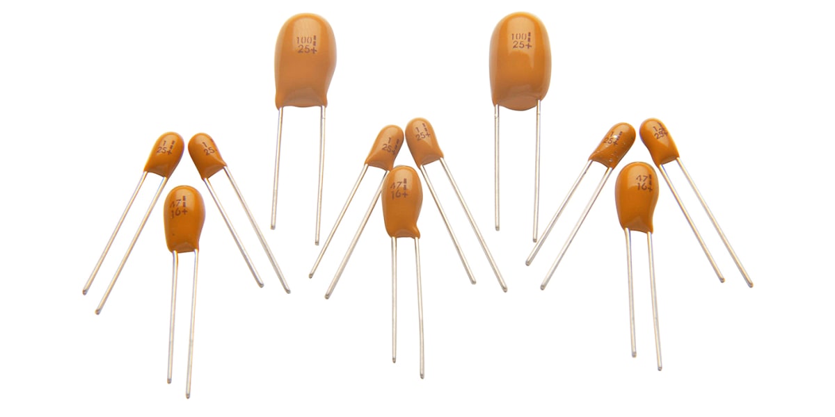 Product image for Tantalum Capacitors dipped 100uF 25V 20%