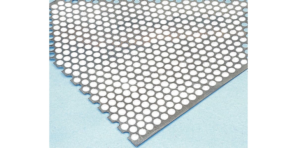 Product image for Perforated Steel Sheet, 2mm Hole, 1m x 500mm x 0.55mm