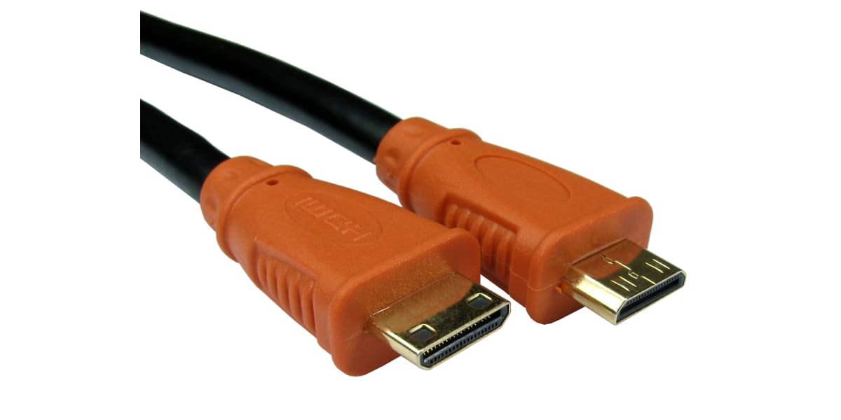 Product image for 1mtr Mini HDMI M-M HS+E Cable - Black Wi