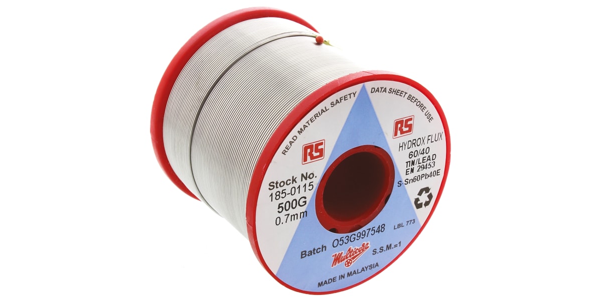 Product image for Multicore 0.7mm Wire Lead solder, +183°C Melting Point