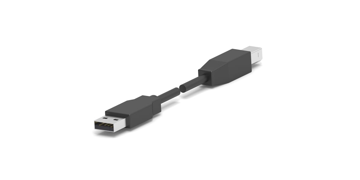 Product image for USB, A-B, 28/24, BLACK, 2.0M