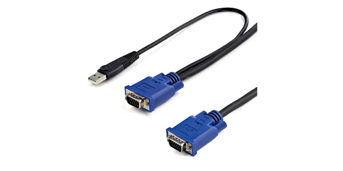 Product image for 10 FT ULTRA THIN USB VGA 2-IN-1 KVM CABL