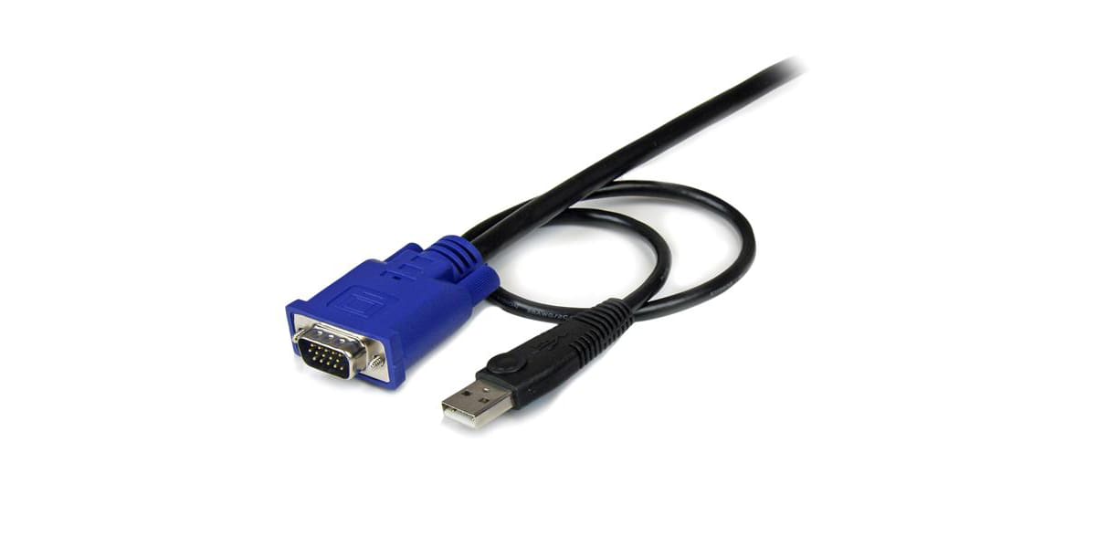 Product image for 15 ft 2-in-1 Ultra Thin USB KVM Cable