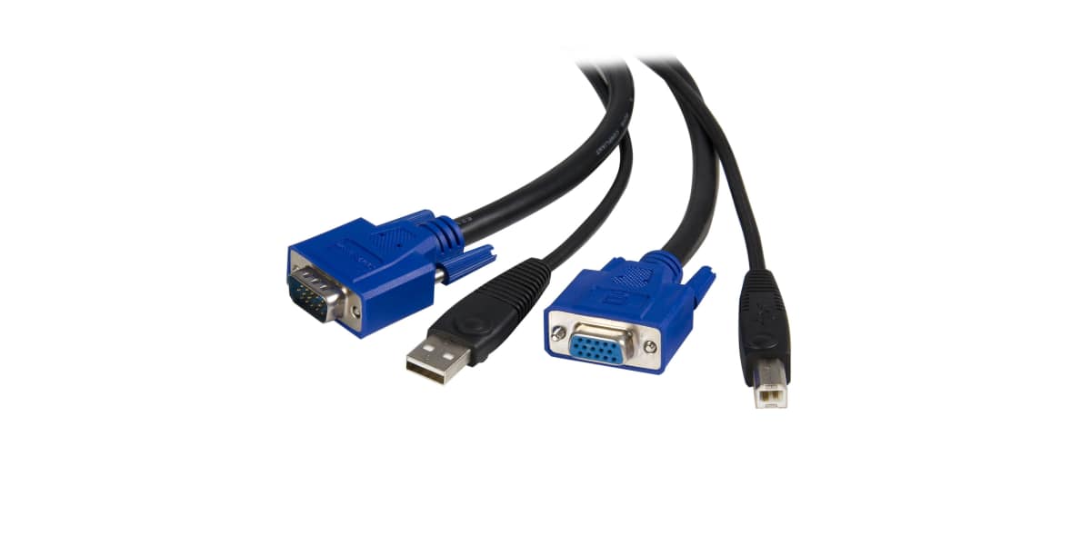 Product image for 6 ft 2-in-1 USB KVM Cable