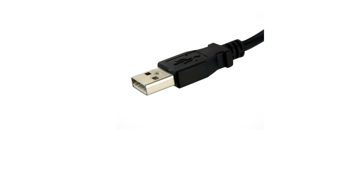 Product image for 2 ft Panel Mount USB Cable A to A - F/M