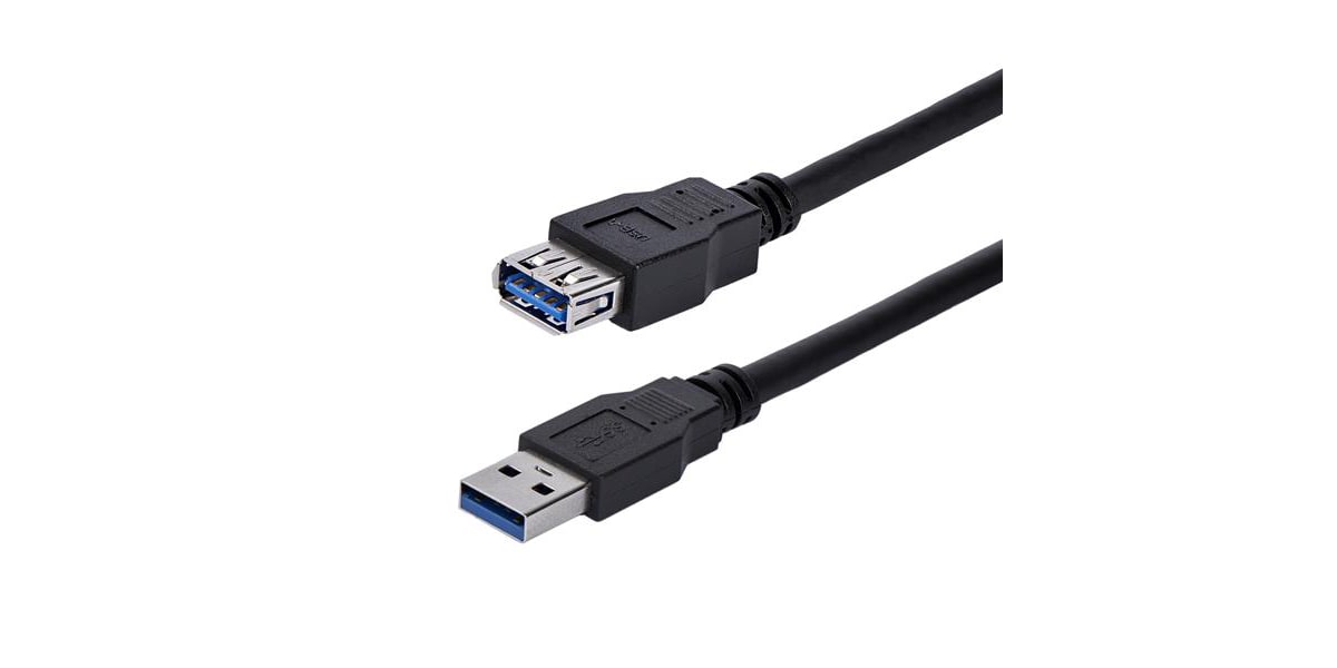 Product image for 1m Black SuperSpeed USB 3.0 Extension Ca