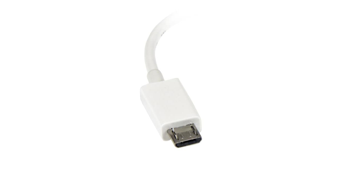 Product image for 5in White Micro USB to USB OTG Host Adap