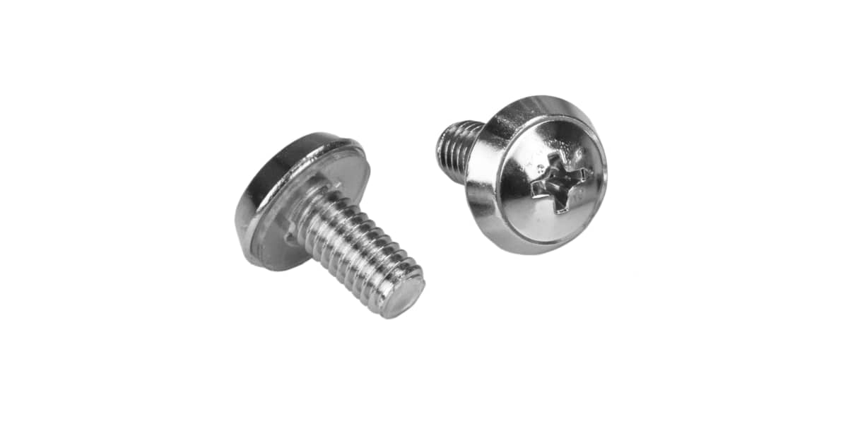 Product image for 100 PKG M6 MOUNTING SCREWS AND CAGE NUTS