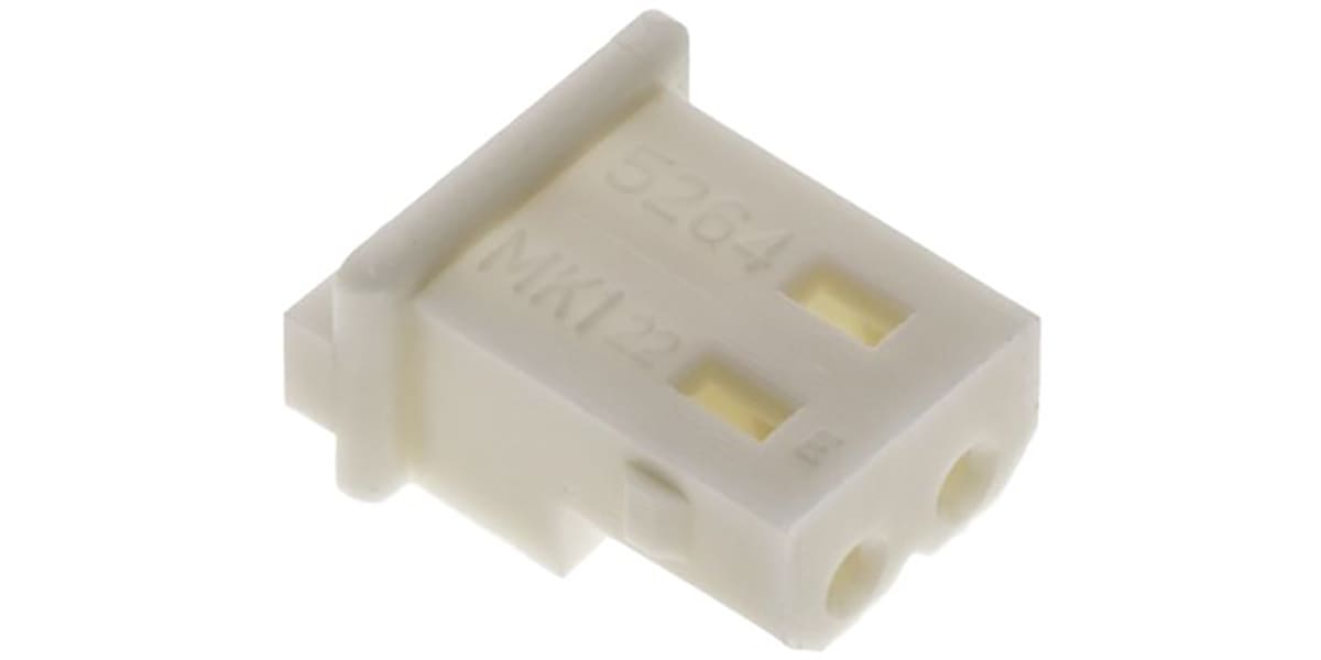 Product image for Molex, Mini-SPOX Female Crimp Connector Housing, 2.5mm Pitch, 2 Way, 1 Row