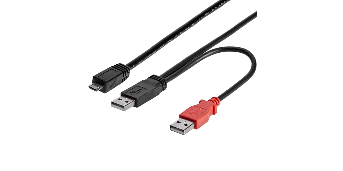 Product image for USB Y-CABLE FOR MICRO USB EXTERNAL HARD