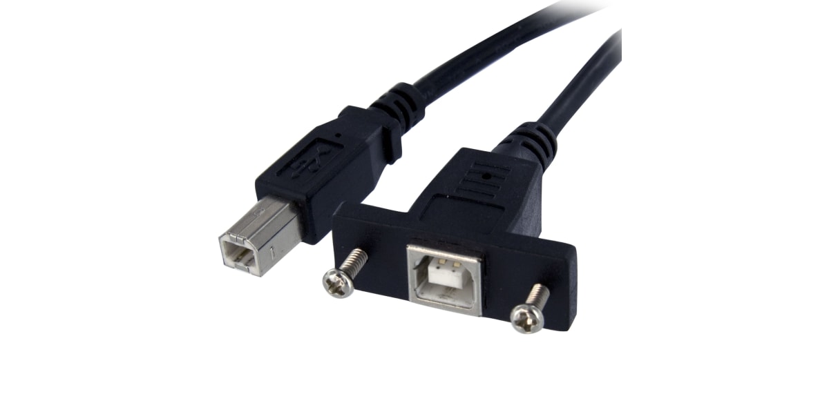 Product image for 3 FT PANEL MOUNT USB CABLE B TO B - F/M