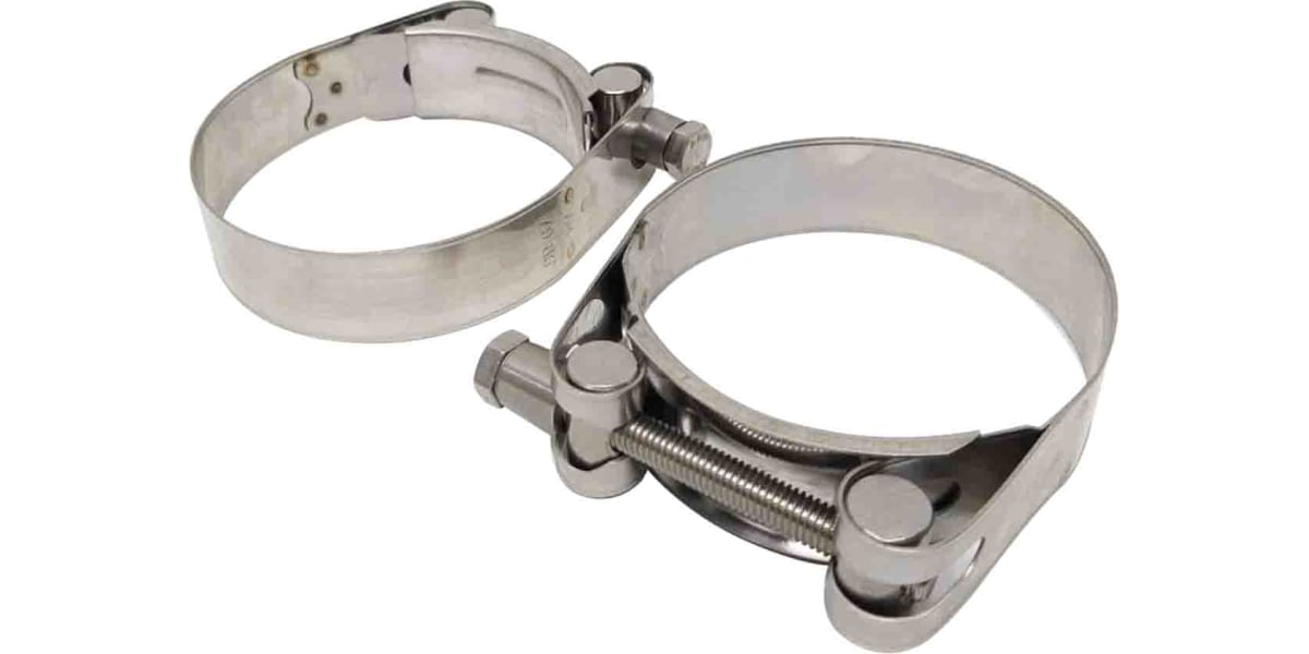 Product image for RS PRO Stainless Steel 304 Bolt Head Hose Clamp, 33mm Band Width, 162mm - 174mm Inside Diameter