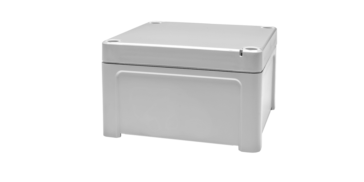 Product image for RS PRO Light Grey Polycarbonate General Purpose Enclosure, IP65, 110 x 110 x 65mm