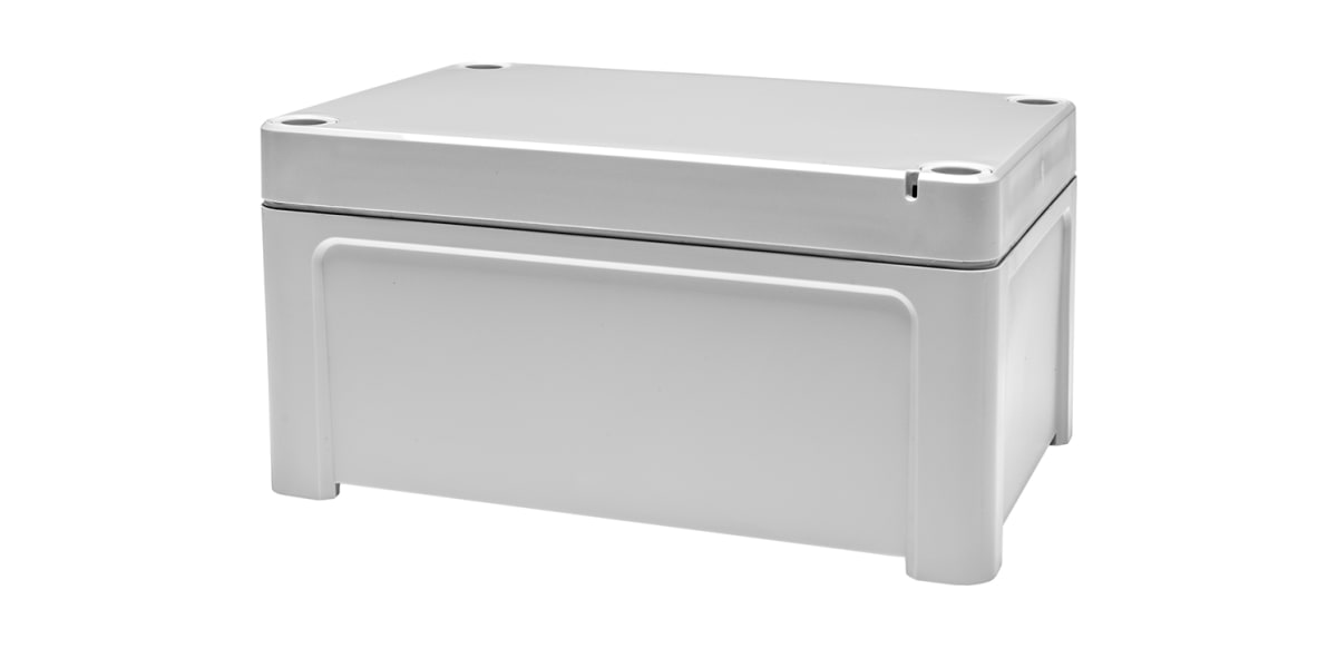 Product image for RS PRO Light Grey Polycarbonate General Purpose Enclosure, IP65, 130 x 95 x 65mm