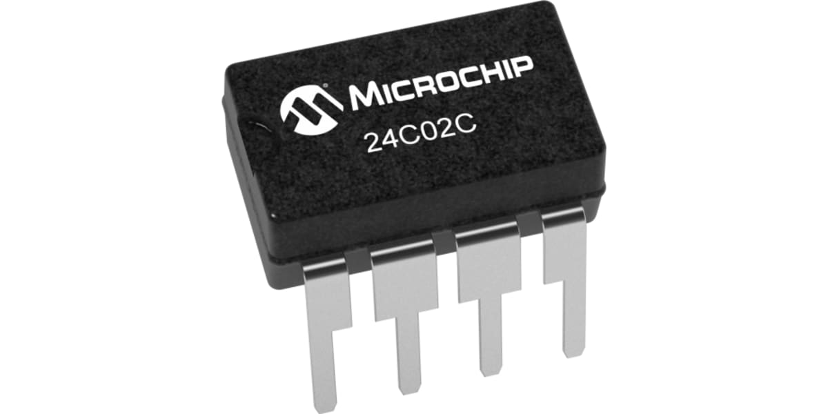 Product image for Microchip 24C02C/P, 2kbit EEPROM Memory Chip 8-Pin DIP