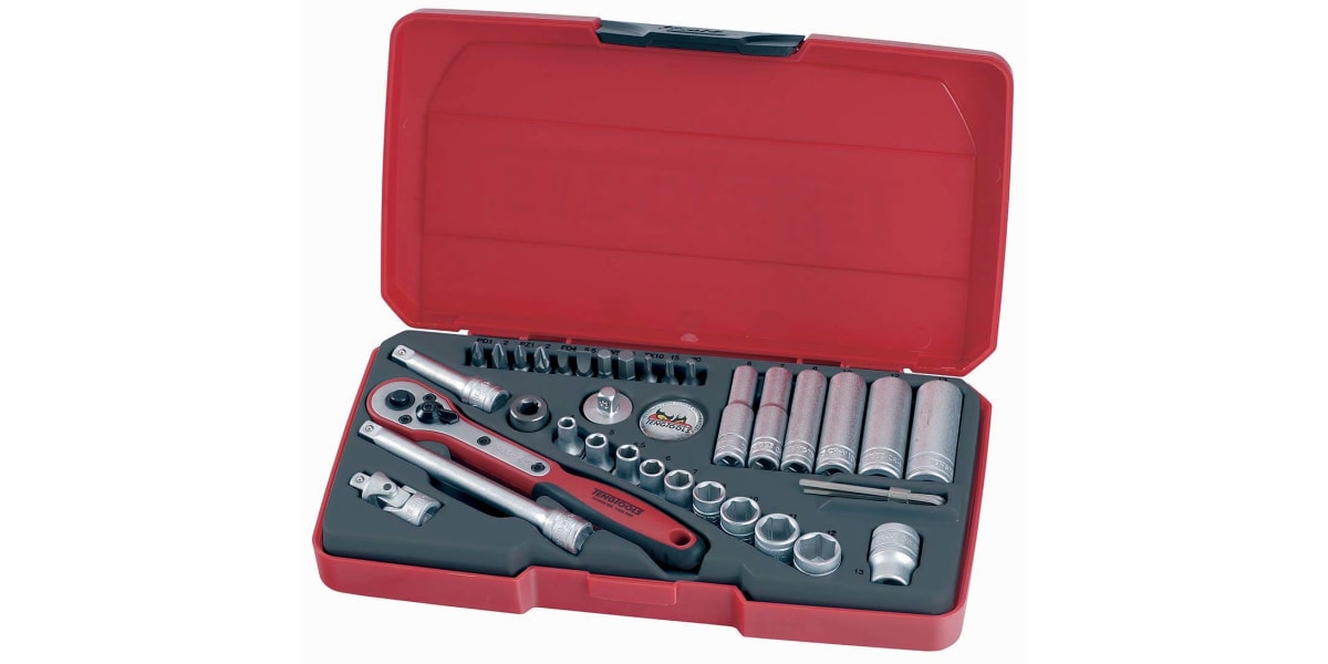 Product image for SOCKET SET 1/4IN DRIVE MM 36 PIECES