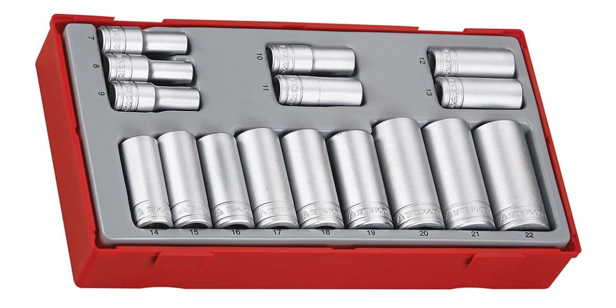 Product image for SOCKET SET 3/8 INCH DRIVE 16 PIECES