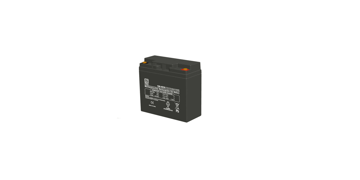 Product image for RS PRO Lead Acid Rechargeable Battery - 12V, 18.6Ah