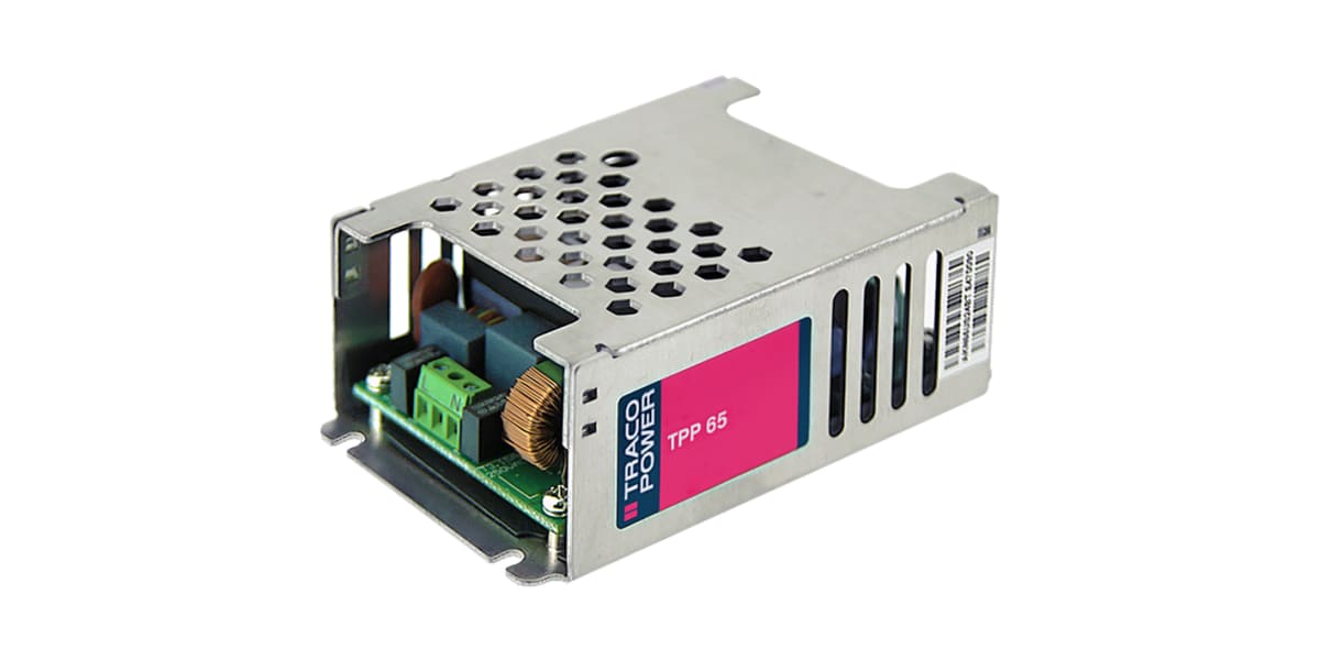 Product image for TRACOPOWER, 65W Embedded Switch Mode Power Supply (SMPS), 5 V dc, 15 V dc, Enclosed, Medical Approved