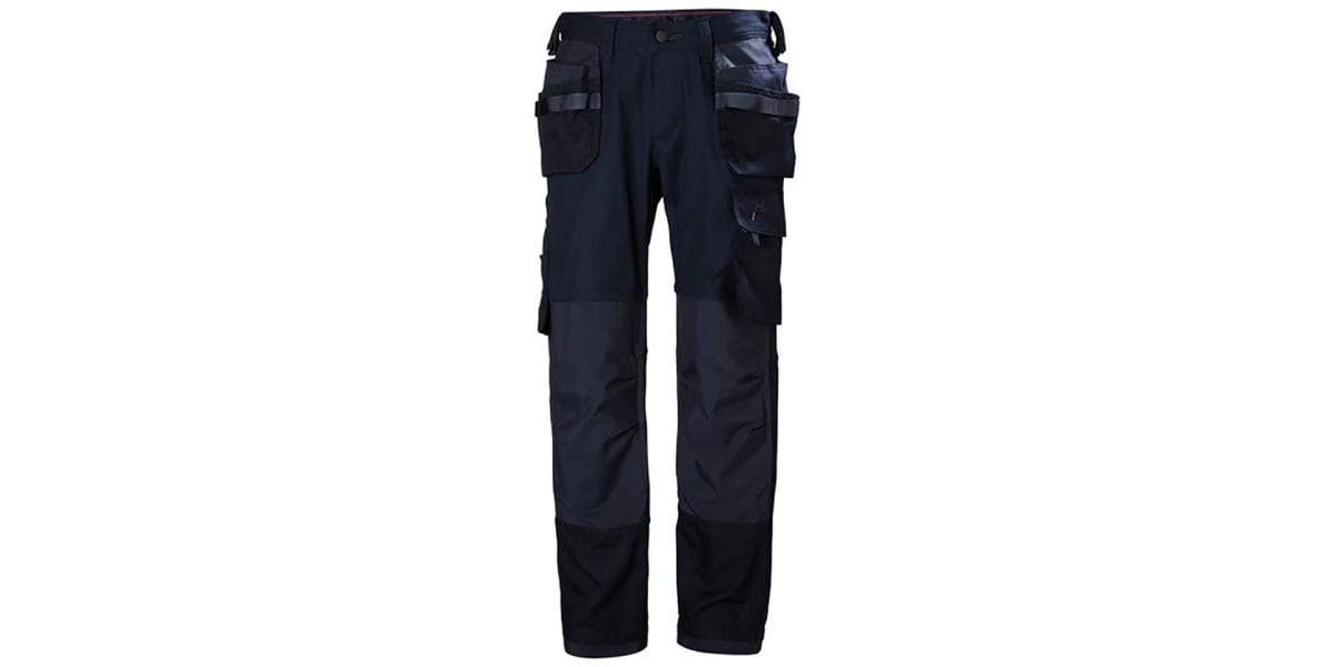 Product image for Helly Hansen Oxford Black Cotton, Elastane, Polyester Trousers Waist Size 30in