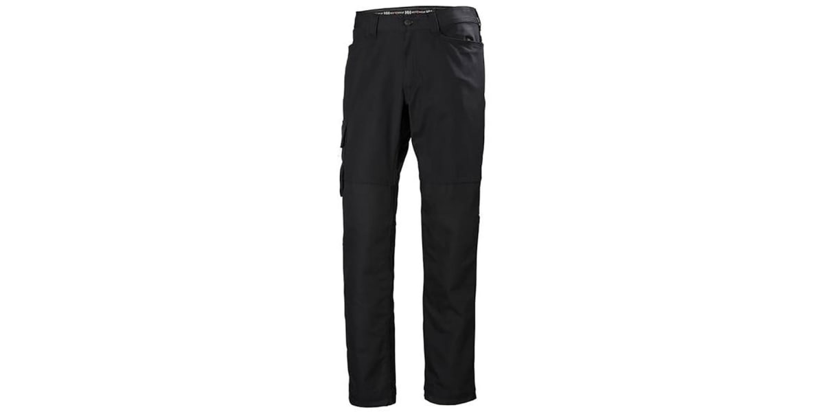 Product image for Helly Hansen Oxford Black Cotton, Elastane, Polyester Trousers Waist Size 36in