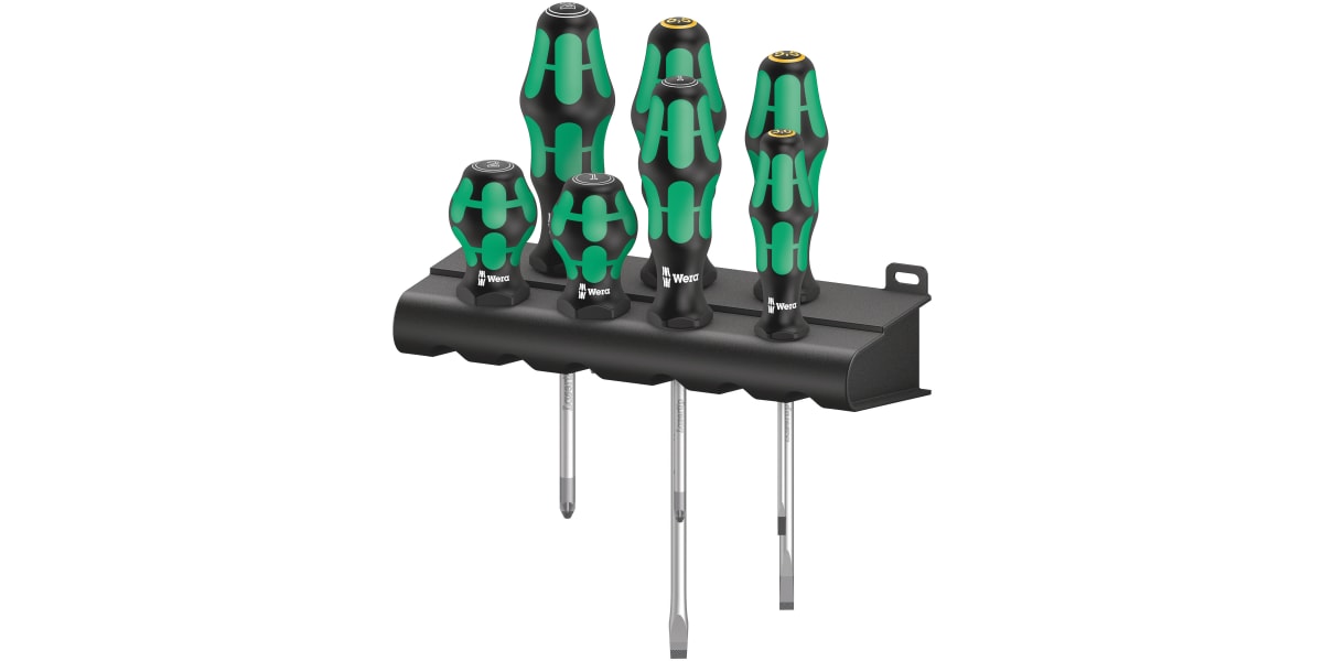 Product image for Wera Combination Pozidriv, Slotted Screwdriver Set 7 Piece