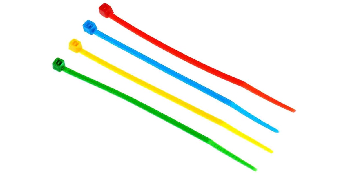 Product image for RS PRO CABLE TIE VARIOUS COLOURS BUNDLE