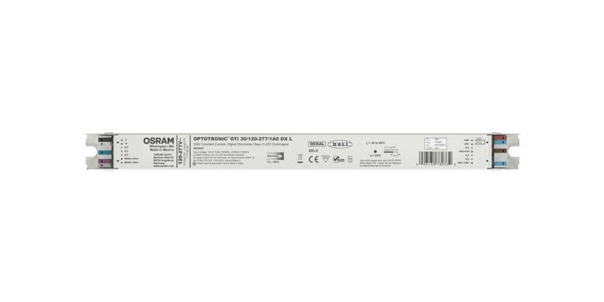 Product image for Osram Oti-DALI Constant Current LED Driver 18W 7.5 → 54V