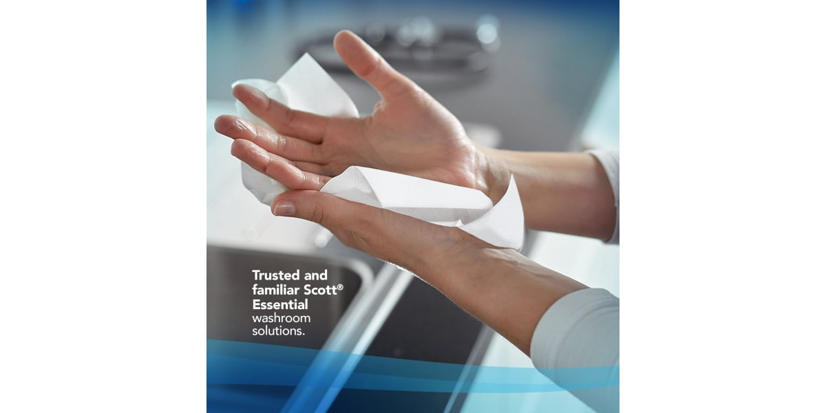 Product image for Kimberly Clark SCOTT ESSENTIAL(TM) Hand Towels Folded White 212 x 200mm Paper Towel, 5100 Sheets