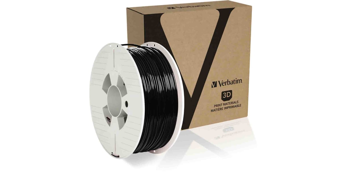 Product image for Verbatim 2.85mm Black PET-G 3D Printer Filament, 1kg