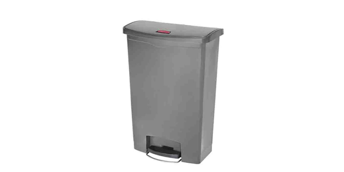 Product image for Rubbermaid Commercial Products Slim Jim 90L Grey Pedal Waste Bin