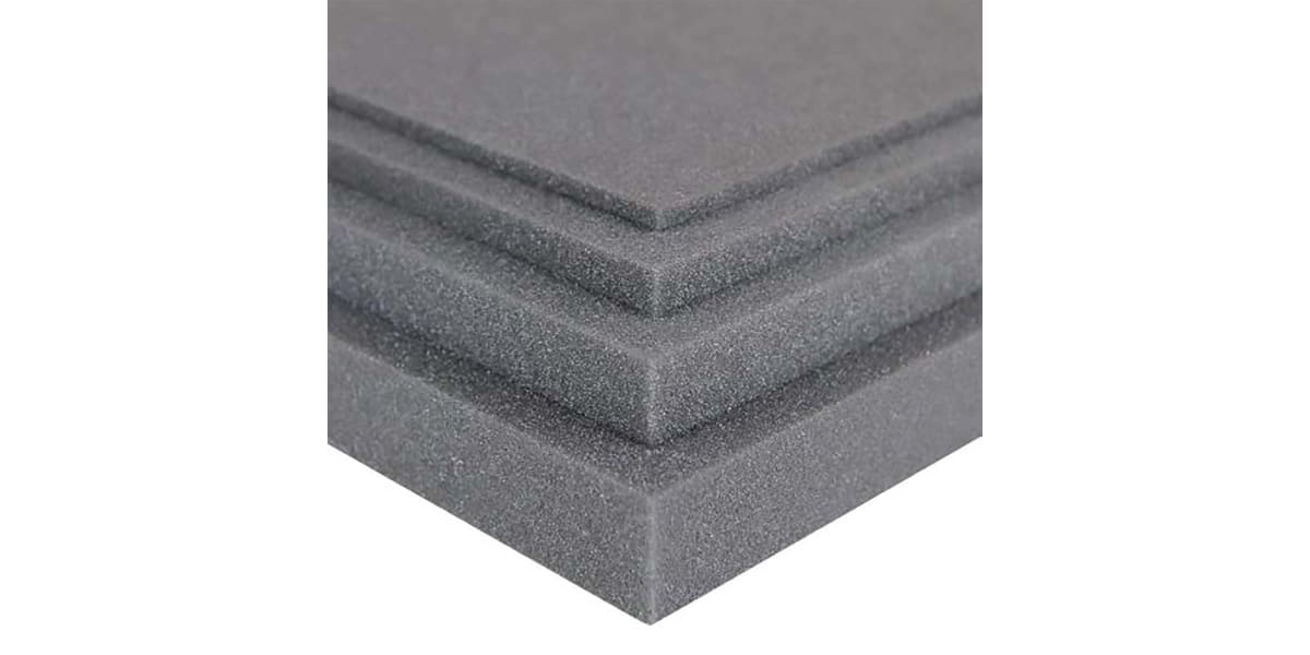 Product image for RS PRO Grey Rubber Sheet, 950mm x 950mm x 15mm