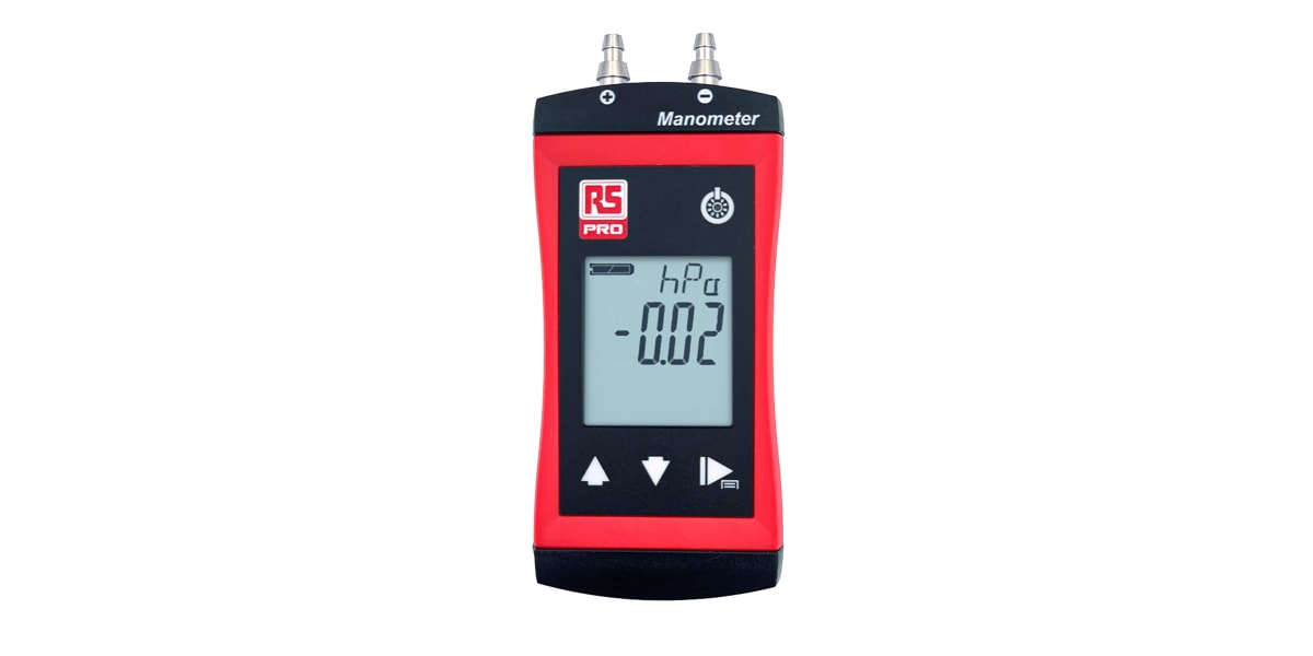 Product image for RS PRO Differential Manometer With 2 Pressure Port/s, Max Pressure Measurement 2bar