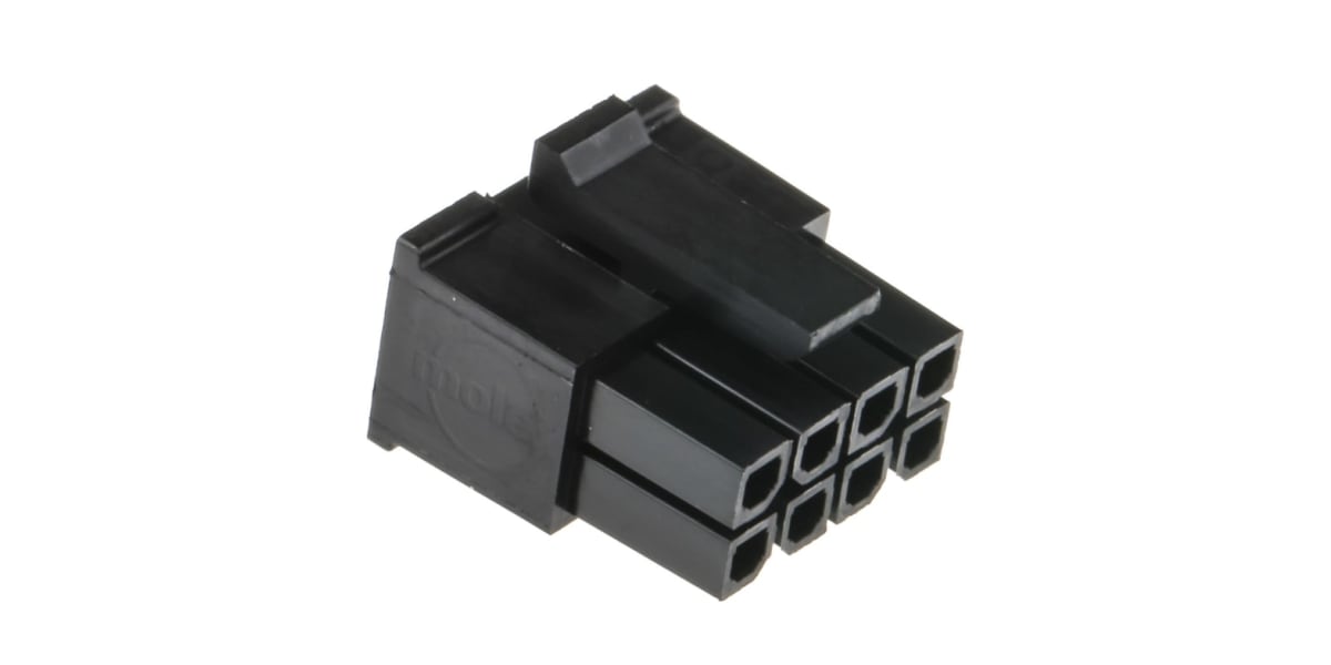 Product image for Molex, Micro-Fit 3.0 Receptacle Connector Housing, 3mm Pitch, 8 Way, 2 Row